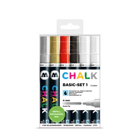 MOLOTOW Chalk Marker 4mm Basic Set 1 